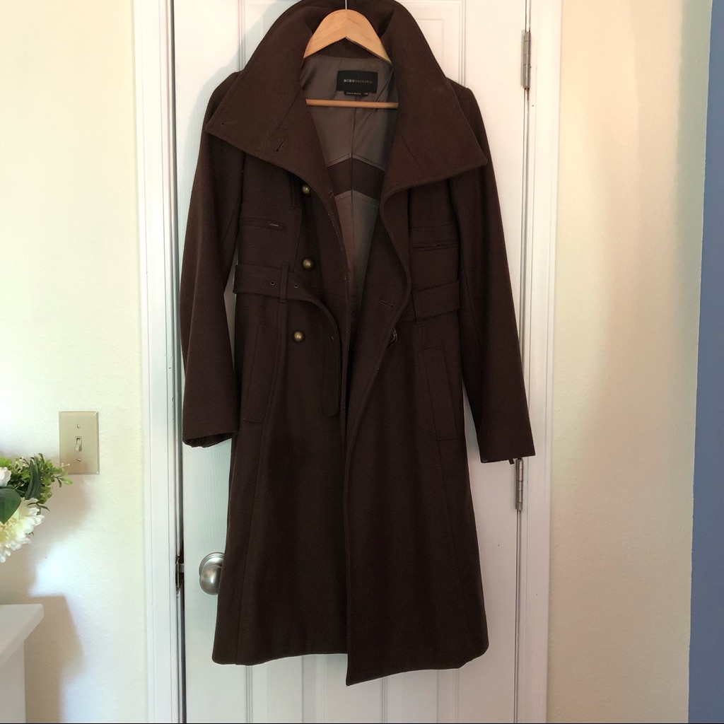 Bcbgmaxazria Olive Green Military Coat